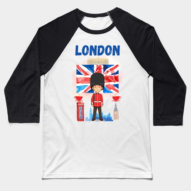 Cool London Vibes, I Love London UK, London Baseball T-Shirt by fantastic-designs